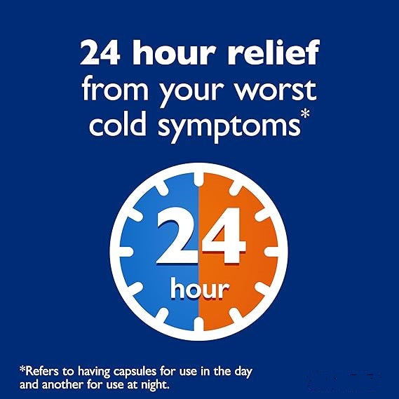 Galpharm Max Strength Cold & Flu Day & Night Capsules - 5 Packs | 80 Capsules