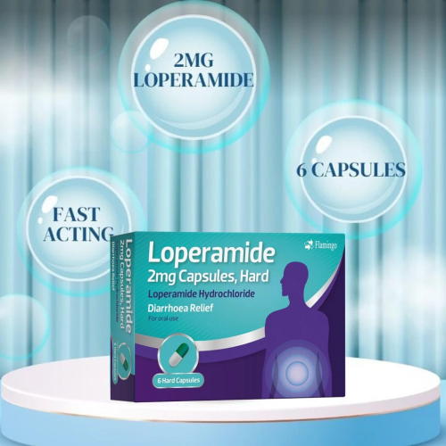 Flamingo Diarrhoea Relief Loperamide 2mg Capsules – 10 Packs | 60 Capsules - beckyschoice.co.uk
