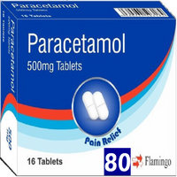 Flamingo Paracetamol Caplets 500mg (Effective Pain Relief) - 5 Packs | 80 Caplets