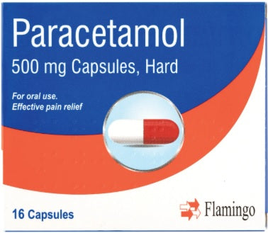 Flamingo Paracetamol Capsules 500mg - 5 Packs | 80 Capsules