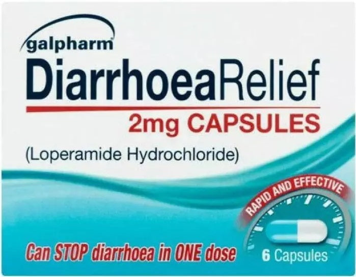Galpharm Diarrhoea Relief Loperamide 2mg Capsules – 10 Packs | 60 Capsules