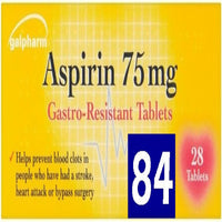 Galpharm Aspirin 75mg Tablets (Low Dose Aspirin for Daily Use) - 3 Packs | 84 Tablets
