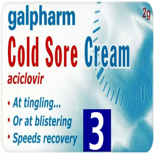 Galpharm Cold Sore Cream 2g (Aciclovir 5%) - 3 Packs