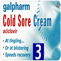 Galpharm Cold Sore Cream 2g (Aciclovir 5%) - 3 Packs