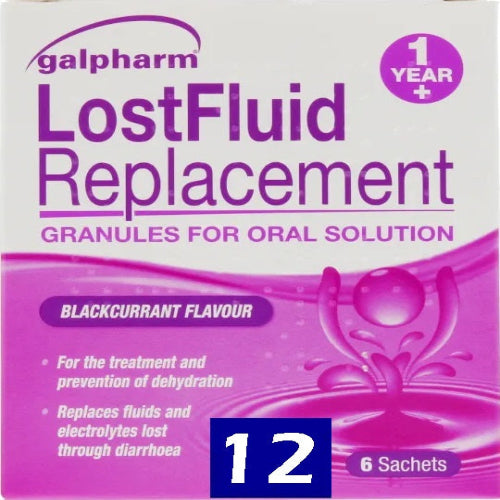 Galpharm Lost Fluid Replacement Sachets – 2 Packs | 12 Sachets