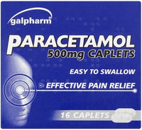 Galpharm Paracetamol Caplets 500mg - 5 Packs | 80 Caplets