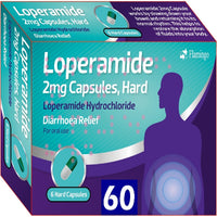 Flamingo Diarrhoea Relief Loperamide 2mg Capsules – 10 Packs | 60 Capsules