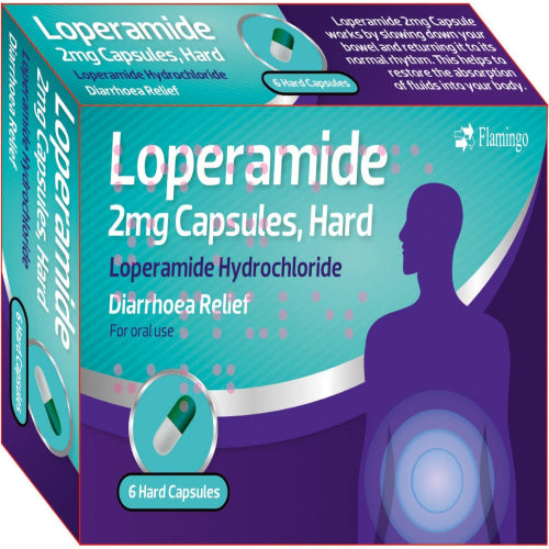 Flamingo Diarrhoea Relief Loperamide 2mg Capsules – 10 Packs | 60 Capsules - beckyschoice.co.uk