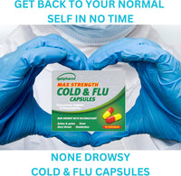 Galpharm Max Strength Cold & Flu Relief Capsules - 5 Packs | 80 Capsules