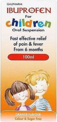 Galpharm Junior Ibuprofen Pain & Fever Relief Oral Suspension (Orange) – 100ml